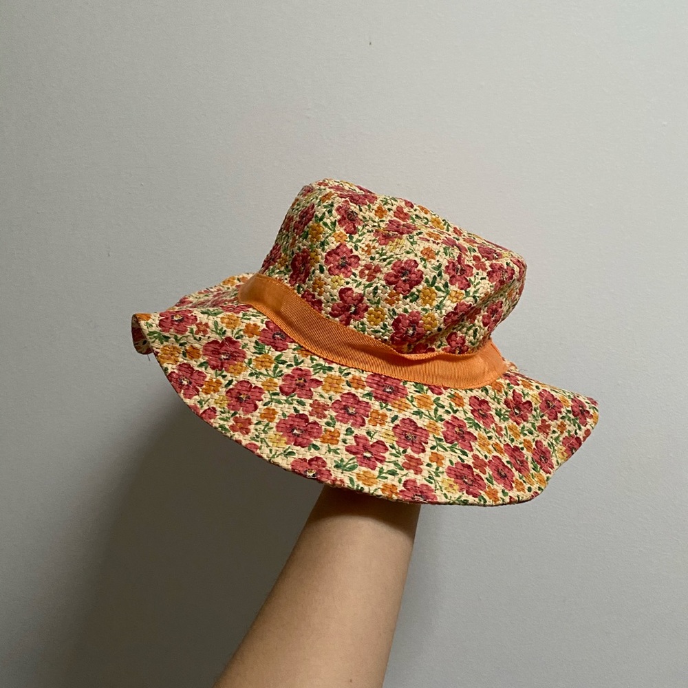 Gymboree Girls Floral Straw Hat